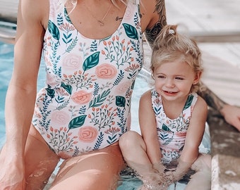 Mommy and clearance baby matching swimsuits