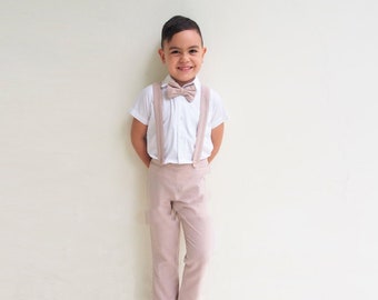 Custom listing - Boy Suspender Pants & Bow tie