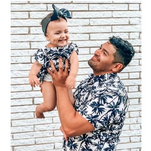 Daddy and me matching Outfit, Father and Daughter matching Outfit, Matching Shirt, Tropical shirt, Fathers day Gift,Dad Gift,Dad baby outfit