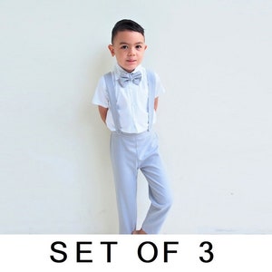 3 x 3-Teiliges Outfit Set für Jungen, Taufkleidung, Ringträger Outfit, Hochzeitsoutfit Kind, Taufbekleidung Junge, Taufkleidung, Taufanzug