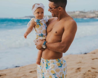 Tenue papa et moi, maillots de bain de famille, maillot de bain père et fille, maillot de bain familial assorti, maillot de bain assorti, cadeau papa, cadeau maman