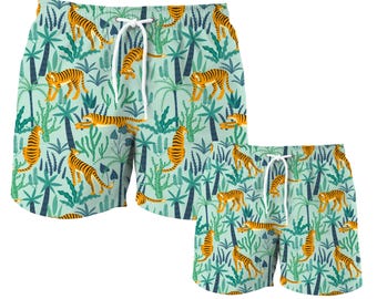 Father Son Matching Swim Trunks, Father & Son Matching Swimsuit, Dad and Son Matching Swim Trunks, Father Son Matching Outfit, Dad Gift