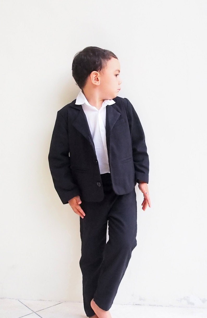 Boy Blazer Jacket Black Baby Blazer Toddler Boy Blazer Etsy