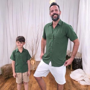 Father and Son Matching Shirts - Olive, Father and Son Outfit, Daddy & Me Shirts, Dad and Son shirts, Matching Shirts, Father&#39;s day Gift