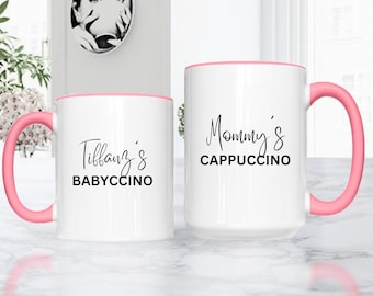 Personalised Mommy and Me mugs | Matching family mugs | Customized Family coffee mugs | Cute family mugs | Babyccino mug  | Daddy and Me mug