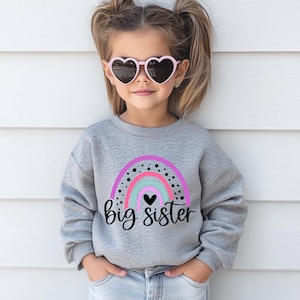 Big Sister Toddler Sweatshirt | Sister Toddler Crewneck Pullover | Pregnancy Announcement Crewneck | Cute Kids Pullover | Big Sister Gift