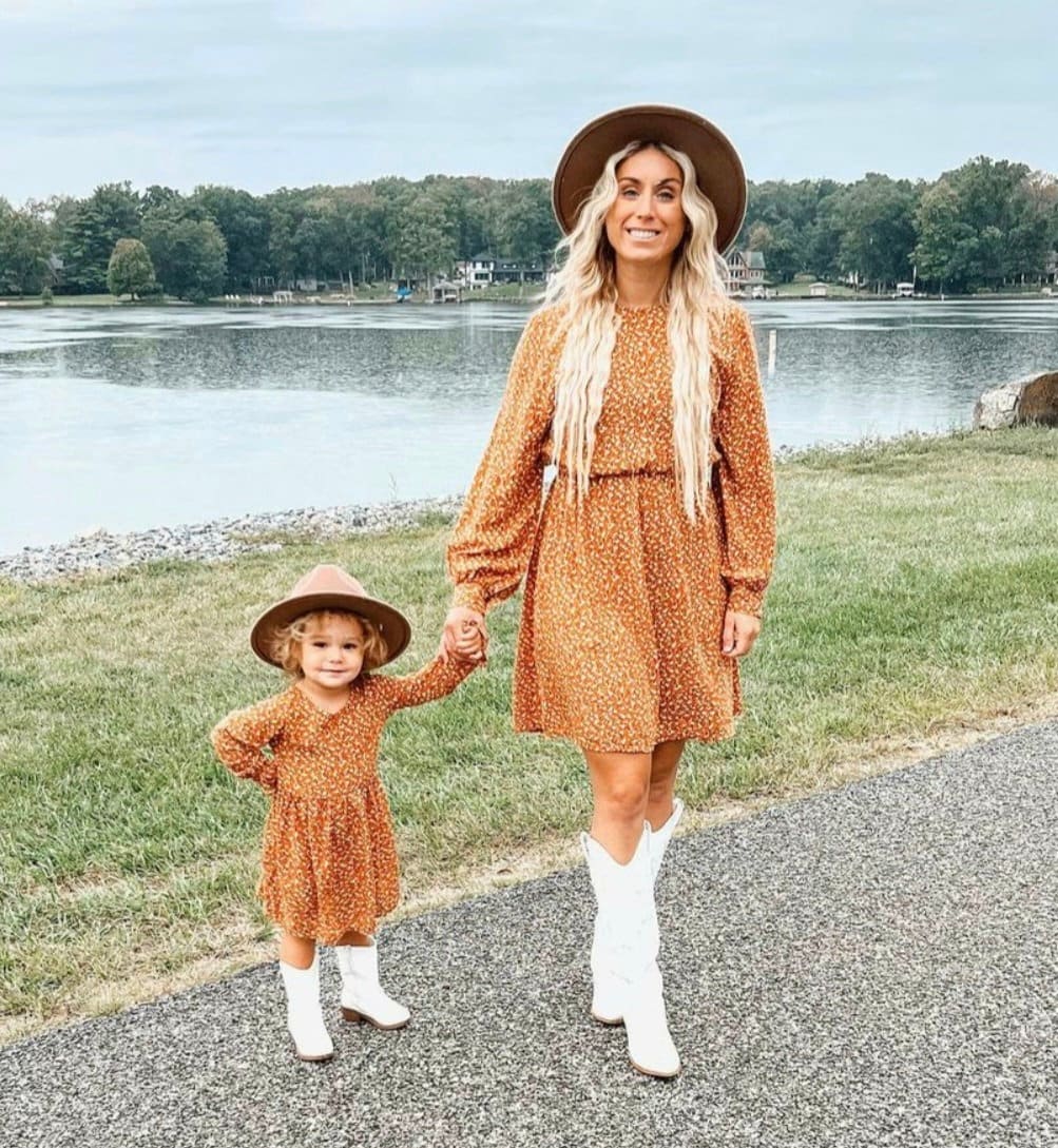 Mommy and Me Dresses | Fall Mommy and Me Matching Outfits | Mommy \u0026 Me Outfits | Thanksgiving Mom Daughter Dress | Autumn Matching Dresses, image size:1003x1089