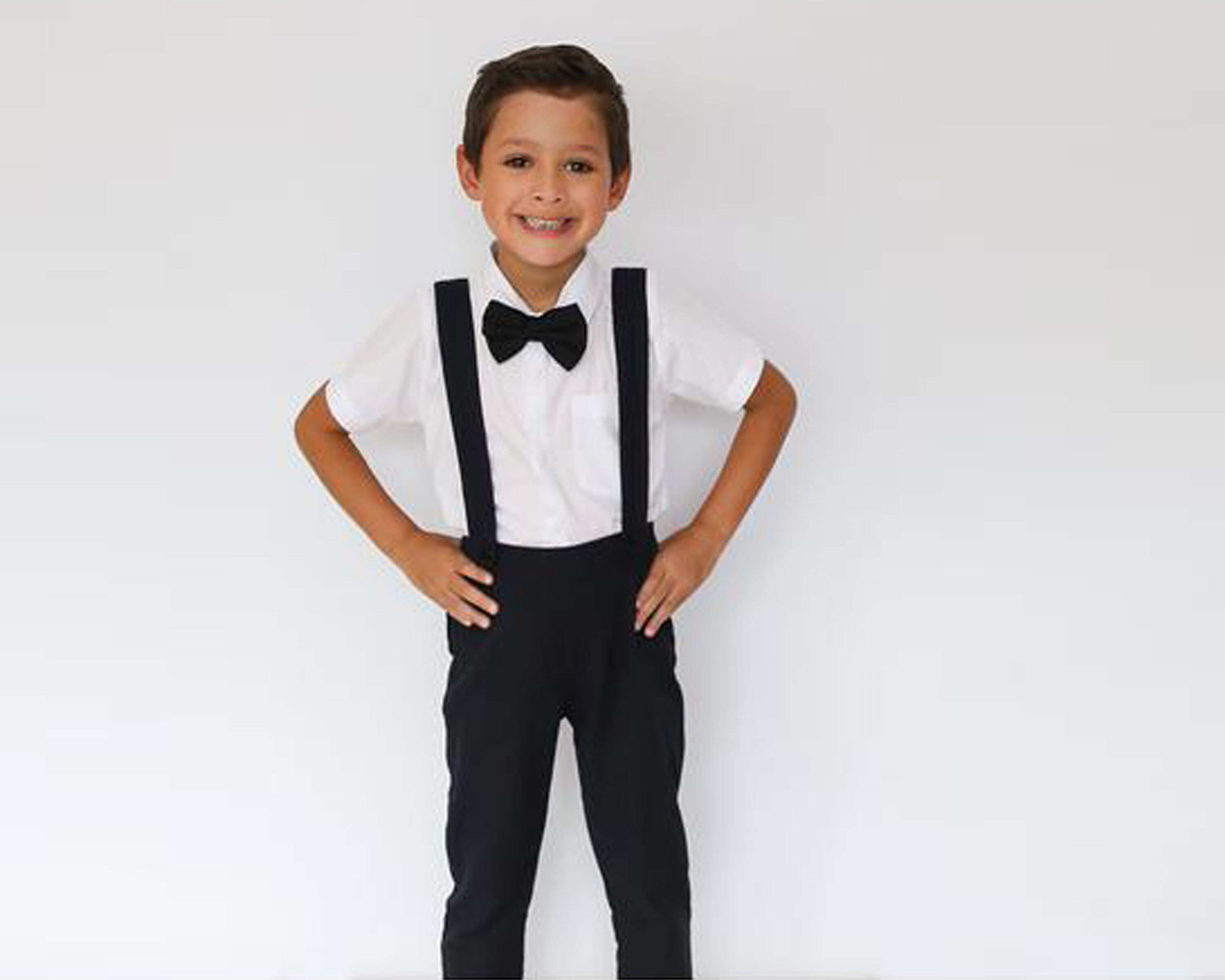 3 pcs. Boy Linen Suit Black Boy Suit Christening Outfit Etsy