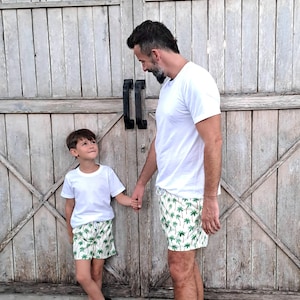 Vader en zoon bijpassende zwembroek, vader en zoon bijpassende zwembroek, vader en zoon bijpassende zwembroek, vader zoon bijpassende outfit, vader cadeau
