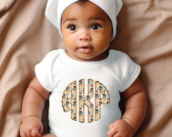 Monogrammed Baby Romper | Personalized Baby Romper | Custumized Baby Romper | Baby Coming Home Outfit |  Personalized Baby Gift | Newborn