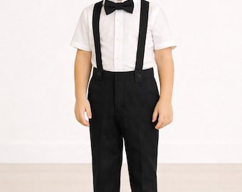 3 piezas. Traje de paje / Traje de paje / Traje de paje / Traje de paje / Pantalones de bautizo con tirantes / Traje de lino para niño
