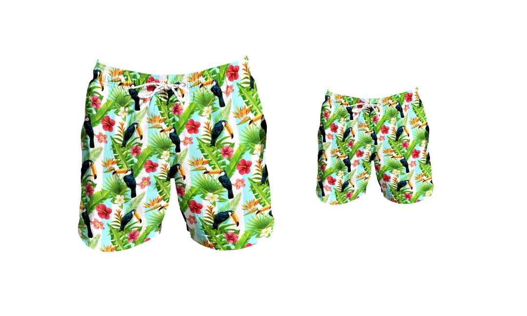 Father Son Matching Swim Trunks, Father and Son Matching Swimsuit, Dad
