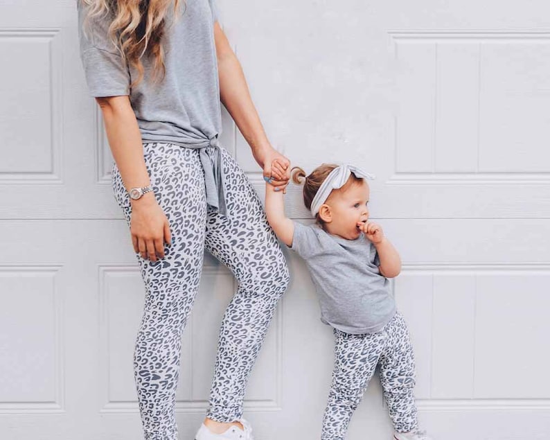 Mommy And Me Outfit Matching Leggings Mother Daughter Etsy