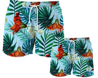 Father Son Matching Swim Trunks, Father & Son Matching Swimsuit, Dad and Son Matching Swim Trunks, Father Son Matching Outfit, Dad Gift