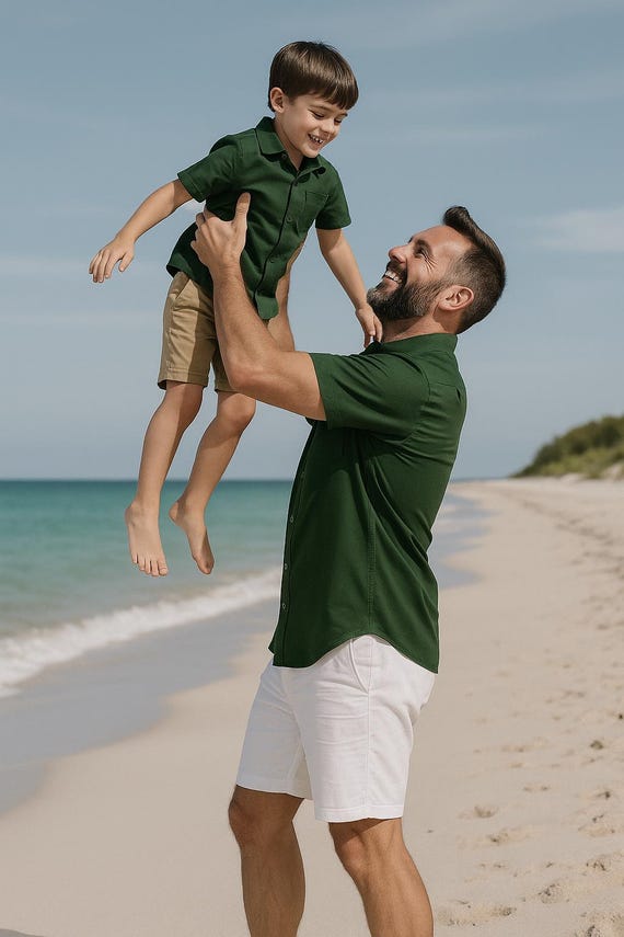 dad and son matching dress shirts Father Son Matching Dress Shirts