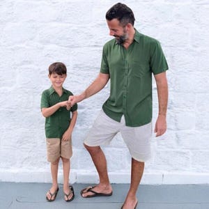 Father and Son Matching Shirts - Olive, Father and Son Outfit, Daddy & Me Shirts, Dad and Son shirts, Matching Shirts, Father&#39;s day Gift