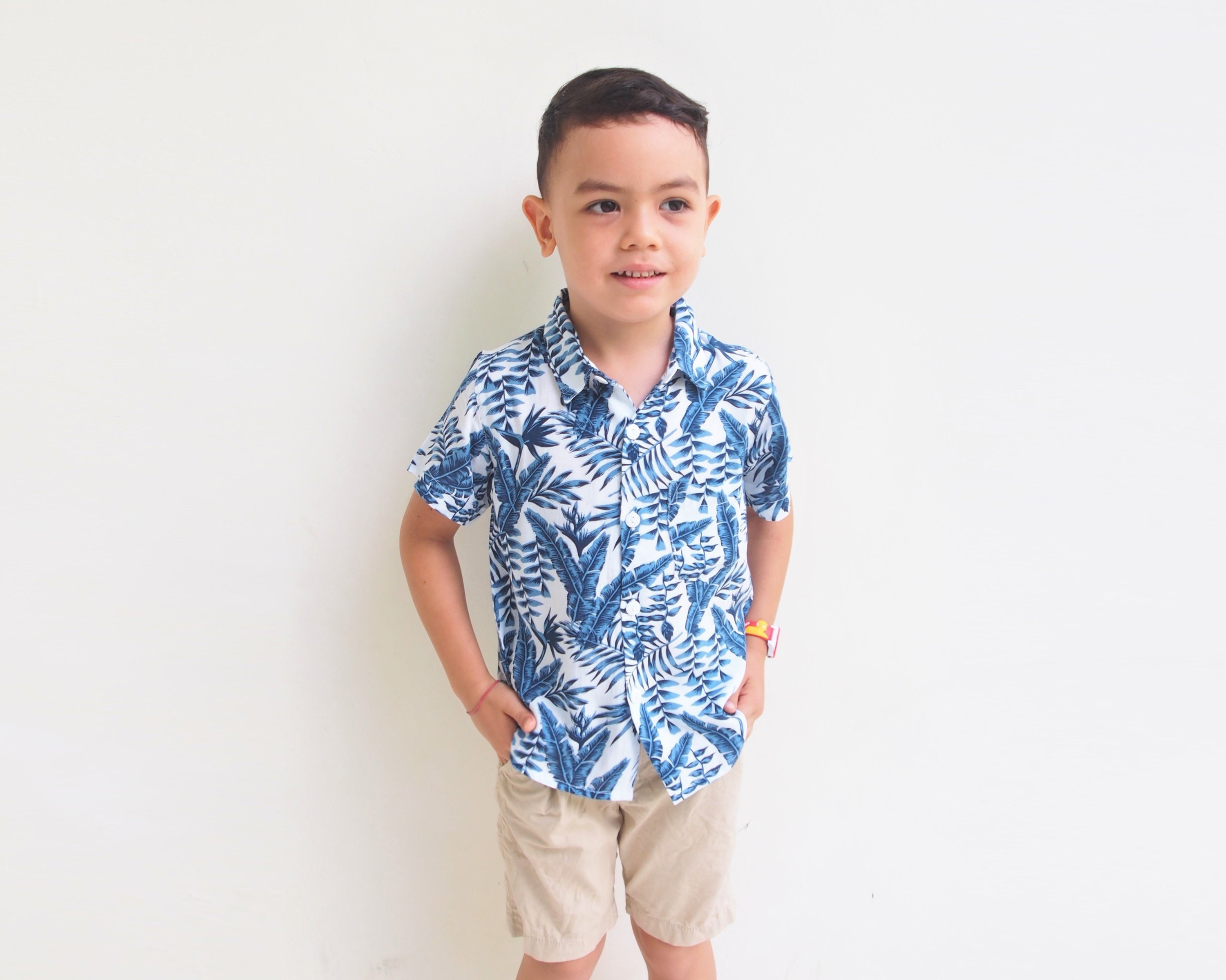 Camisa tropical camisa de nino camisa de playa camisa de verano camisa de fiesta camisa de hojas camisa vintage camisa abotonada regalo de nino regalo de cumpleanos de nino Etsy Mexico