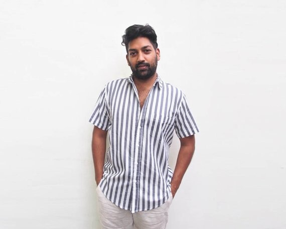 Men's Button up Shirt Grey 