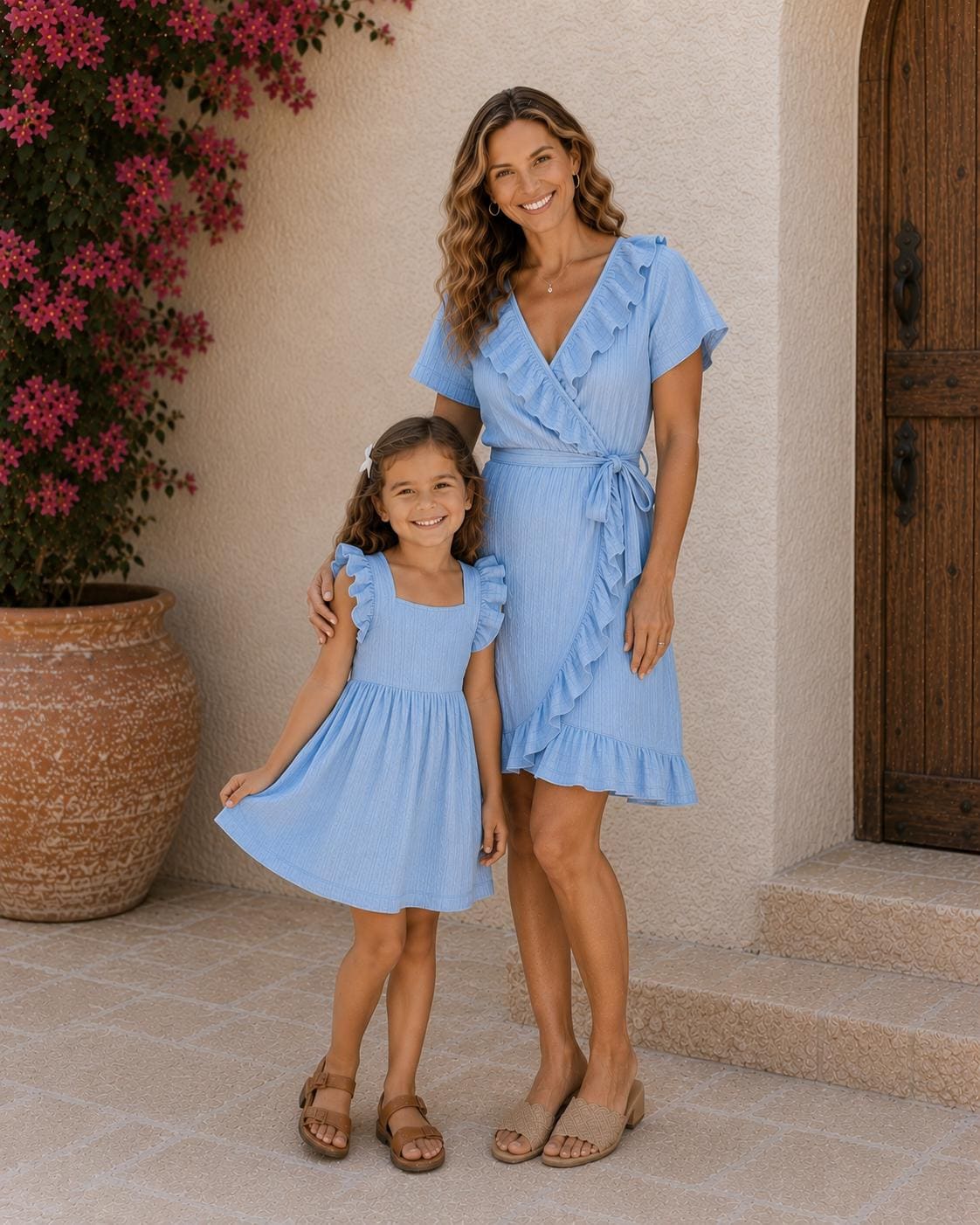 blue mommy and me dresses Gorgeous royal blue tube top beaded wedding dress with front slit and –  PreppyDress main image 1