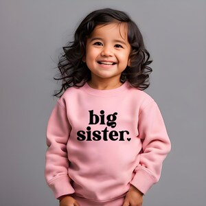 Big Sister Toddler Sweatshirt | Sister Toddler Crewneck Pullover | Pregnancy Announcement Crewneck | Cute Kids Pullover | Big Sister Gift
