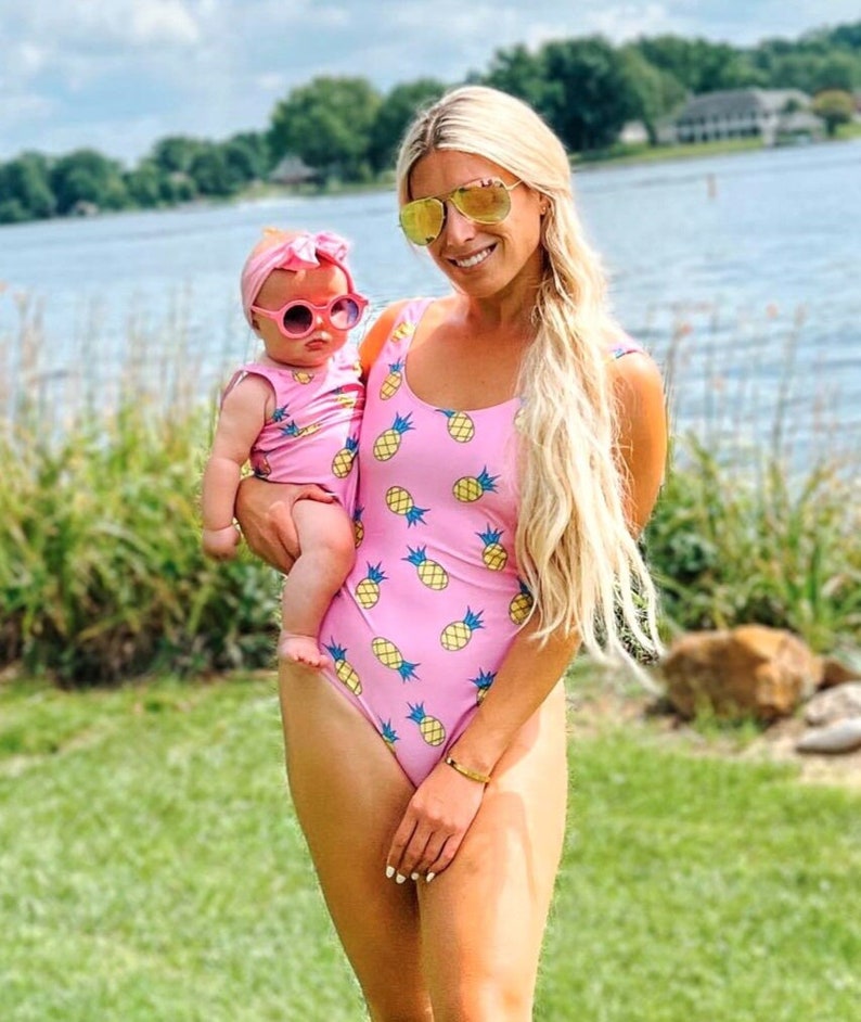 Matching Family Swimsuits Family Swimwear Mommy & Me Swimsuits Mommy and me Outfits Matching Swimsuits Mother's Day Gift Mom Gift image 4