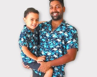 Camisas Havaianas Pai E Filho Combinando | Estampa Floral | Conjunto Família