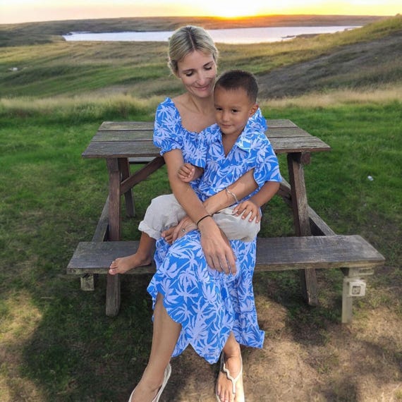 Maman Vetements Assortis Pere Fils Tenue De Famille Assortie