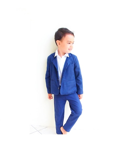 baby boy royal blue outfit