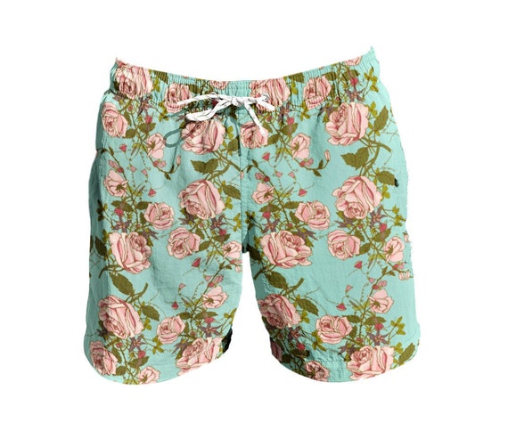 floral swim trunks