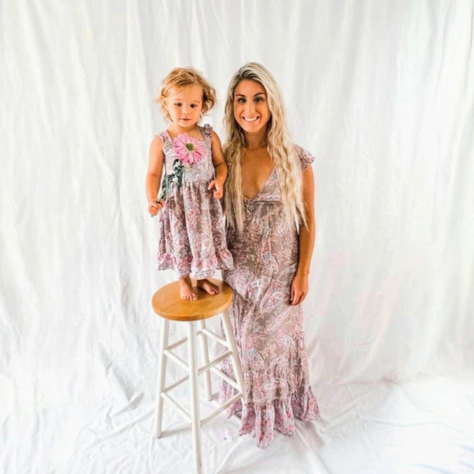 mommy and me matching boho dresses Boho Mommy and Me Joy Plus Love Styled Shoot  JOYFULLY GREEN