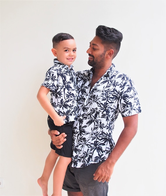 Father and son matching shirts - Hawaiian, Father and Son Outfit, Hawaiian shirts, dad and son shirts, matching Outfits, Gift for him