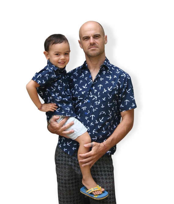 Father Son Matching Shirts Anchor, Dad Son Outfit, Father Son T