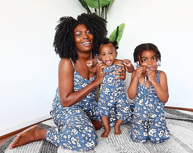 Mommy and me Outfit, Floral Romper, Floral jumpsuits,  mother daughter matching dresses,mommy and me, matching outfits, Mom gift, baby gift