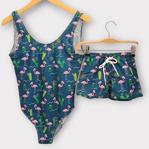 Mommy & Me Flamingo Swimsuits | Mommy and me Outfit | Matching Family Swimsuits | Family Swimwear | Matching Swimsuits | Mother&#39;s Day Gift