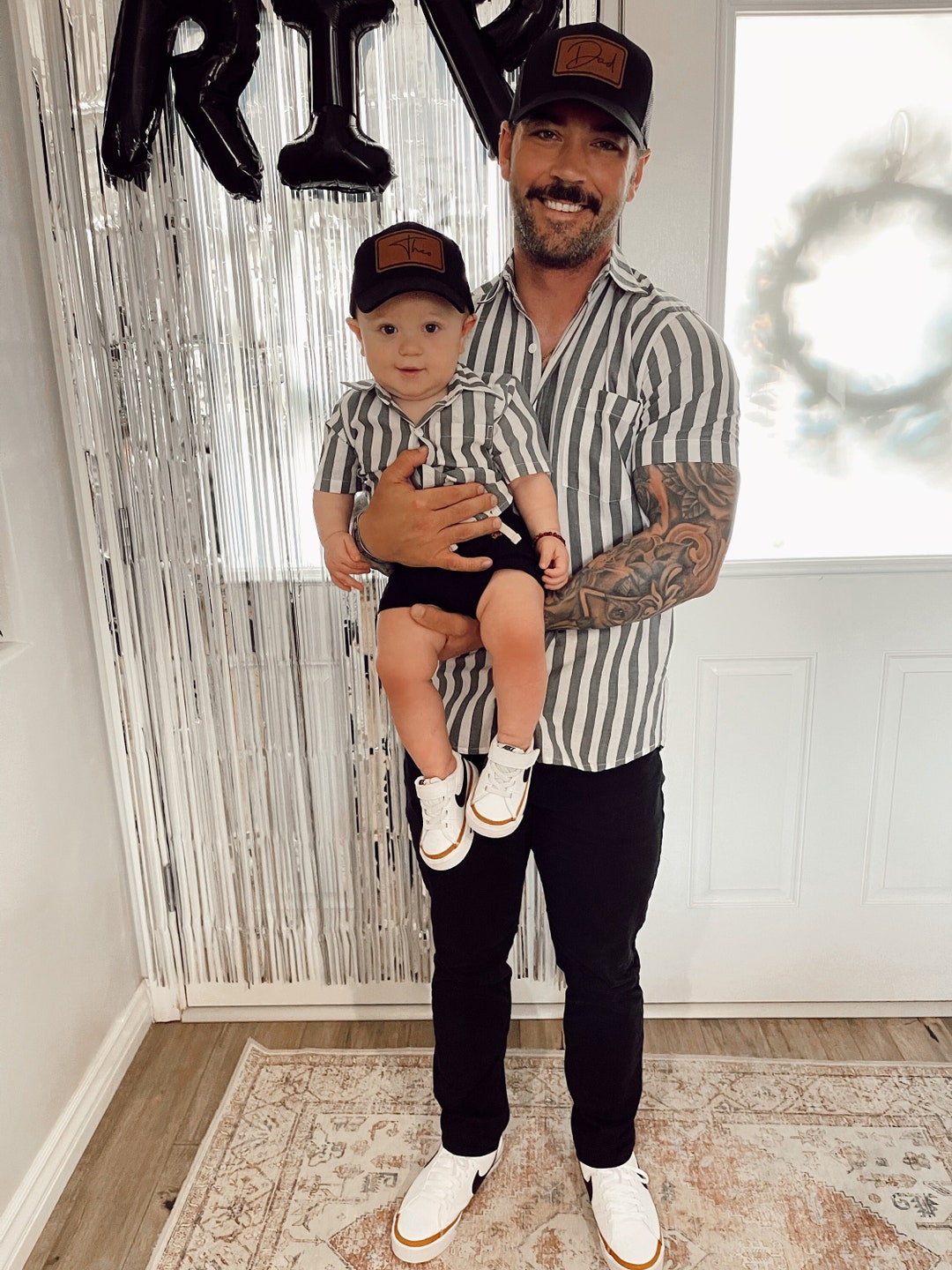 Baby Boy Dad And Son Matching Jordan Outfits Boy Dad And Baby