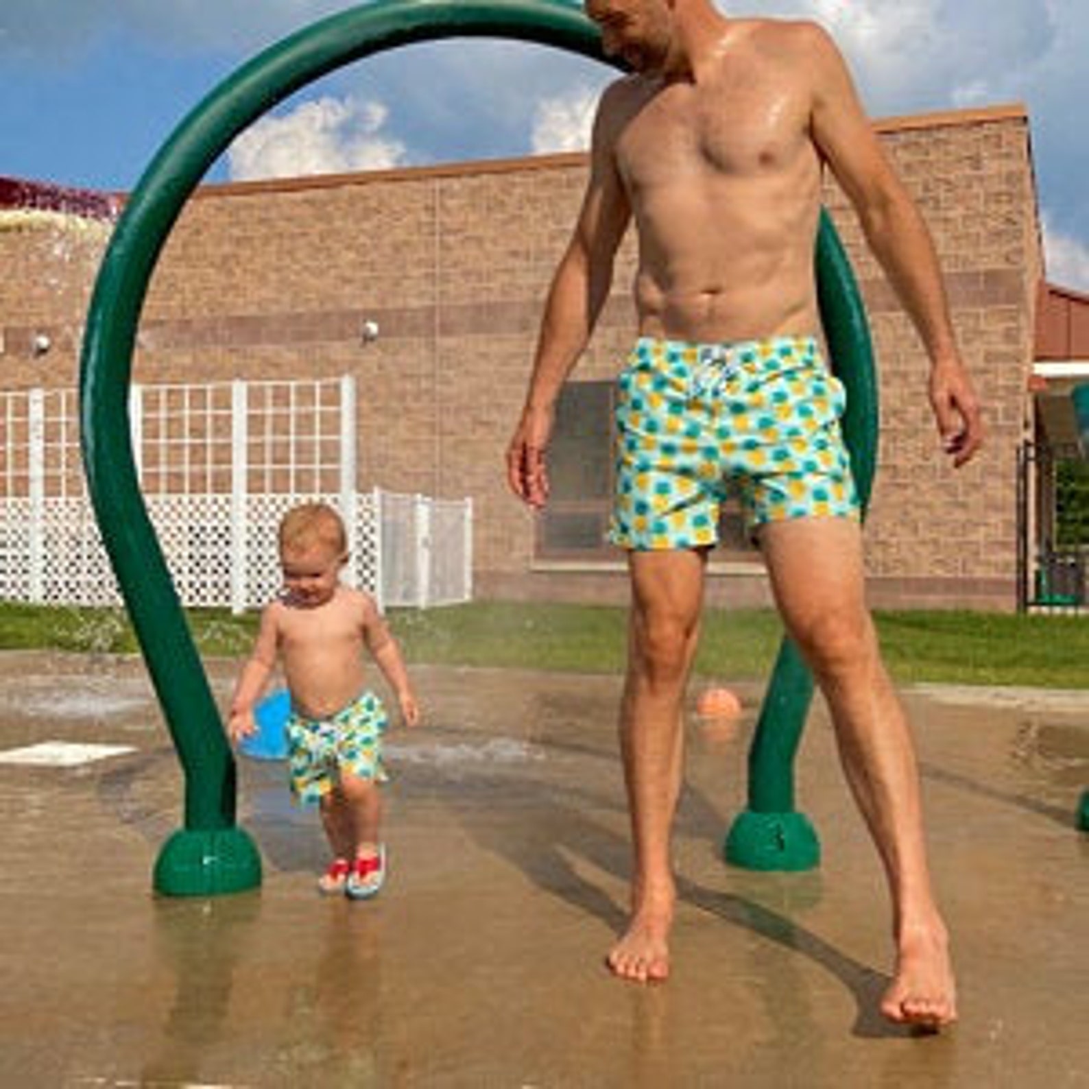 Father Son Matching Swim Trunks Father and Son Matching Etsy Polska