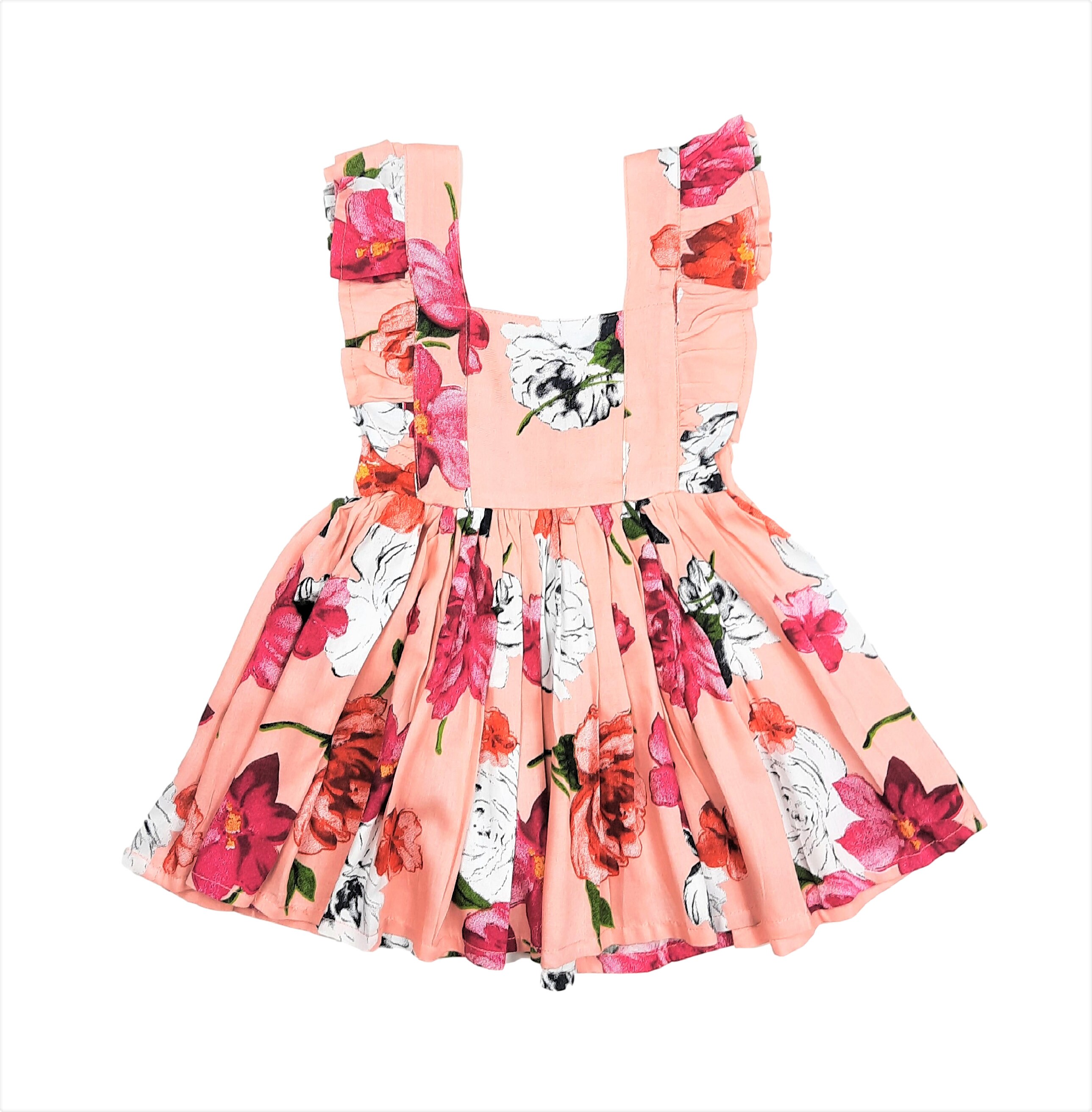 Baby Girl Flower Dress Flutter Sleeve Dress Floral Dress | Etsy