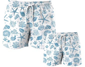 Calções de banho combinando pai e filho, Maiôs combinando pai e filho, Calções de banho combinando pai e filho, Roupa combinando pai e filho, Presente para pai