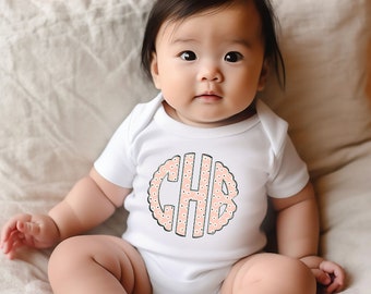Monogrammed Baby Romper | Personalized Baby Romper | Custumized Baby Romper | Baby Coming Home Outfit |  Personalized Baby Gift | Newborn