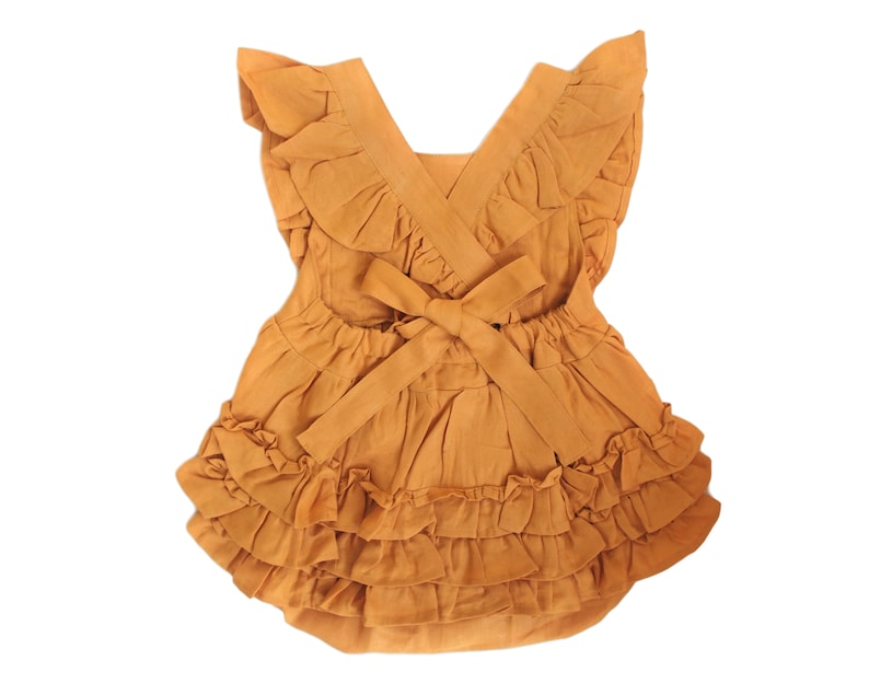 Beautiful Blended Romper For Baby Boy In Mustard Color main image 0