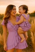 Mommy & Me Matching Outfit, Lilac Mother Daughter Outfit, Matching Family Outfit, Mom Baby Dress, Mother's Day Gift product logo