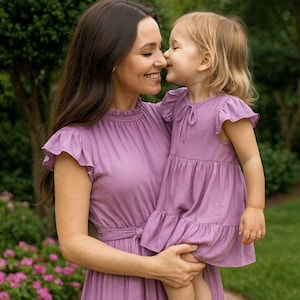purple mommy and me dresses Mommy and Me Dress