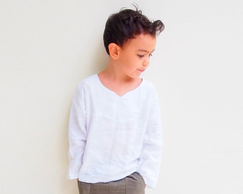 Boy Linen Shirtwhite Linen Shirtbaby Linen Shirtbeach Etsy