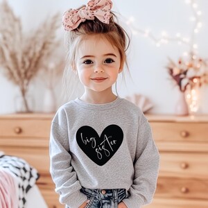 Big Sister Toddler Sweatshirt | Sister Toddler Crewneck Pullover | Pregnancy Announcement Crewneck | Cute Kids Pullover | Big Sister Gift