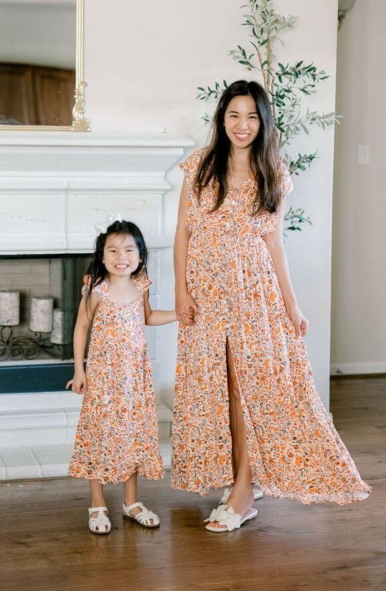 Mommy and Me dresses Mommy and Me matching outfits Mommy and me outfits Mom Daughter Dress Mommy and Me Gifts Mother's day gift zdjęcie 1