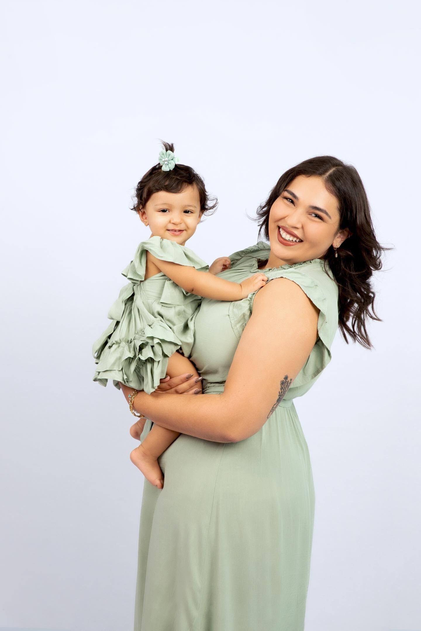 Mom and Me Green Dress - Etsy Canada