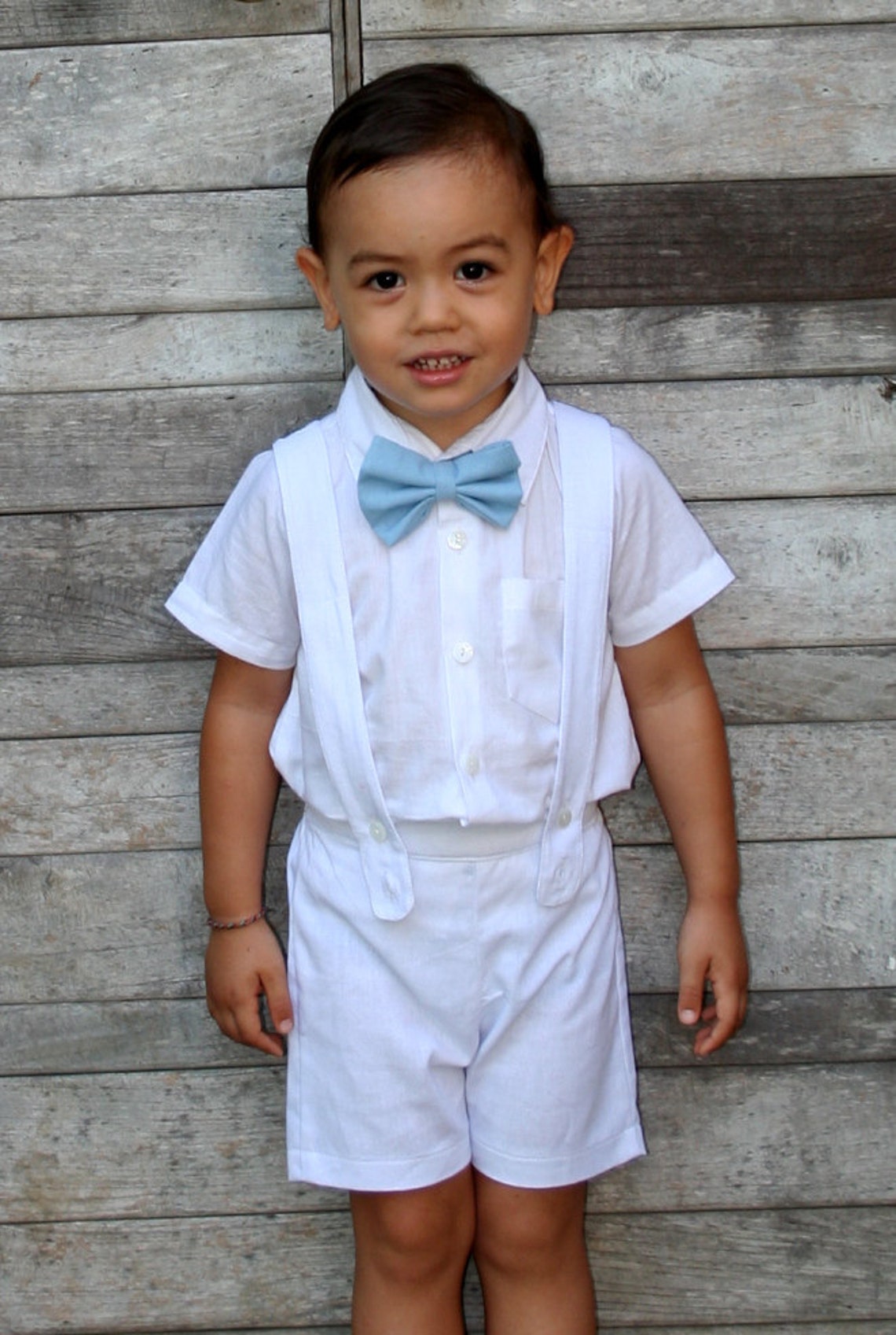 12m Boy Suspender Shortswhitelinen Shortspage Etsy