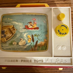 Vintage Fisher Price Music Box Tv - Etsy