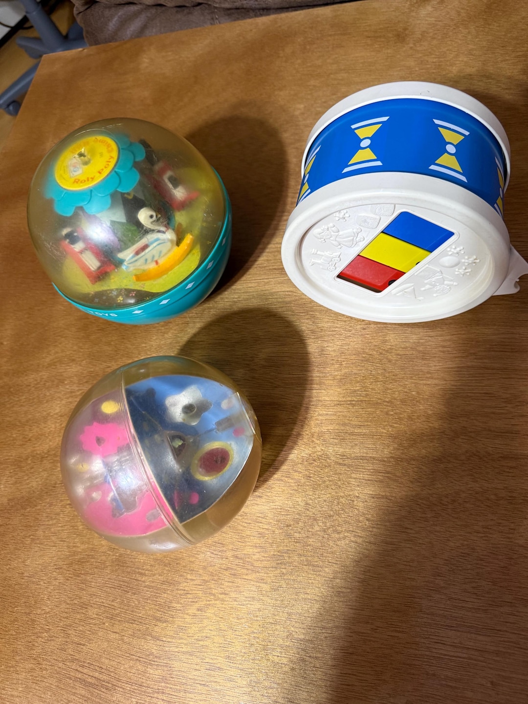 Lot of Vintage Fisher Price Baby Toys-roly Poly Chime Ball, Twinkle ...