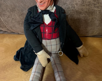 Vintage Dr. Dolittle Talking Doll Rex Harrison Ideal Toy Pull String 1960s 1970s Cloth Body Character Doll